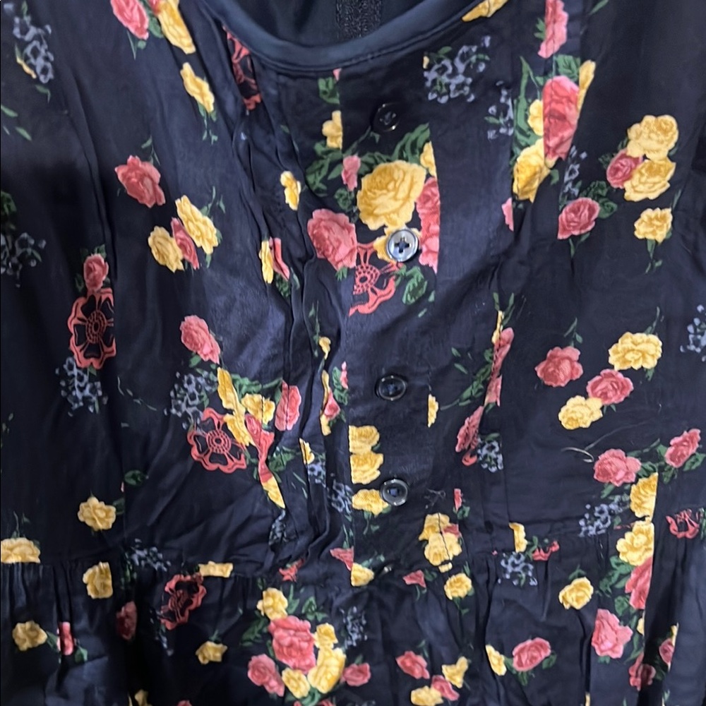 Torrid Navy Floral Midi Dress - Picture 4 of 5